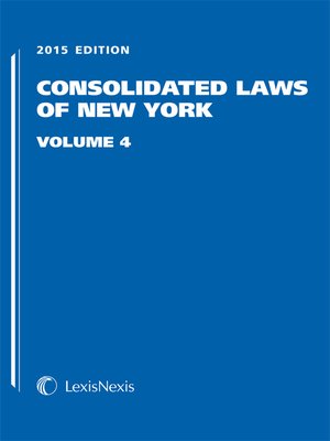cover image of New York Consolidated Laws Unannotated